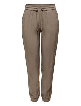 ONLKELDA-EMERY MW PULL-UP PANTS MARRON