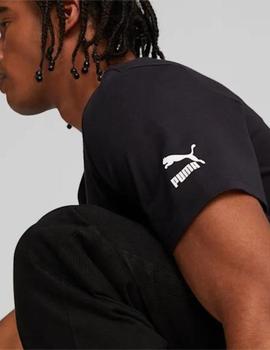 Camiseta negra con grafica Superpuma