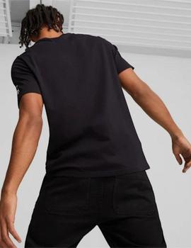 Camiseta negra con grafica Superpuma