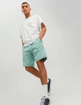 Chinos cortos verdes de corte regular fit