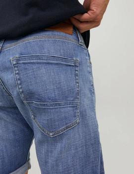 Pantalón corto vaquero con zurcidos Jack Jones