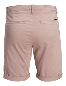 Chinos cortos color rosa de corte regular fit Jack Jones