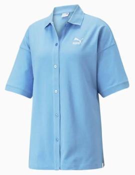 Camisa azul para mujer Classics de Puma