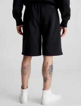 Bermuda negra de felpa fit relaxed Calvin Klein