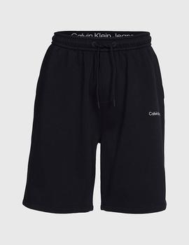 Bermuda negra de felpa fit relaxed Calvin Klein