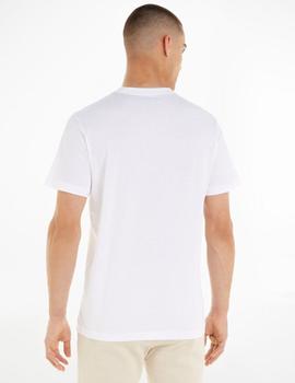 Camiseta blanca con monograma de Calvin Klein abajo