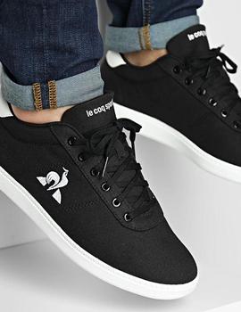 Zapatilla Le coq sportif courtone de lona color negro