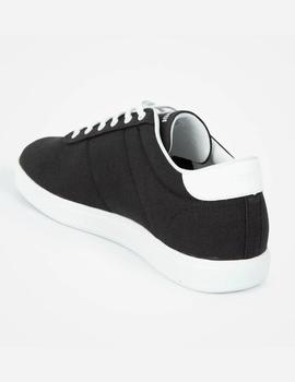 Zapatilla Le coq sportif courtone de lona color negro