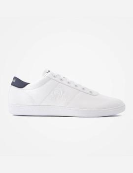 Zapatilla Le coq sportif courtone de lona color blanco