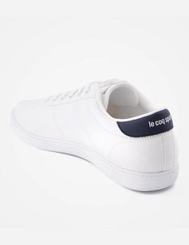 Zapatilla Le coq sportif courtone de lona color blanco