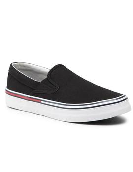 Slip on en canvas negro de Tommy Jeans