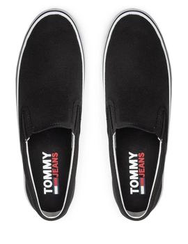 Slip on en canvas negro de Tommy Jeans