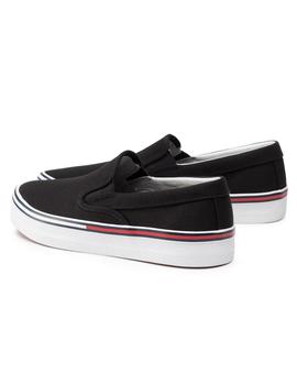 Slip on en canvas negro de Tommy Jeans