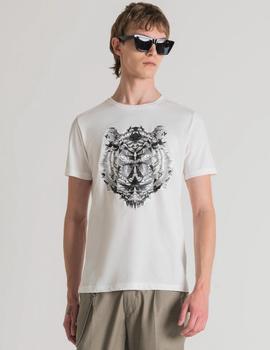 Camiseta slim fit con estampado de tigre Antony Morato
