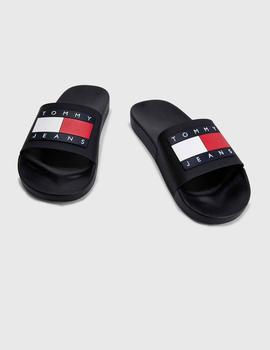 Chanclas anatómicas negras essential de Tommy Jeans