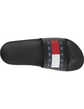 Chanclas anatómicas negras essential de Tommy Jeans