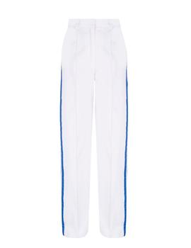 Pantalon blanco rayas azul de Le Cruel