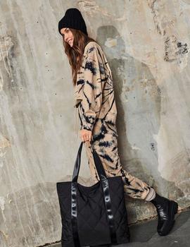 Bolso negro acolchado estilo Shopping bag de Only