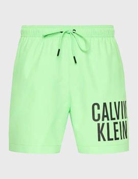 Bañador verde de largo medio con cordón -Calvin Klein