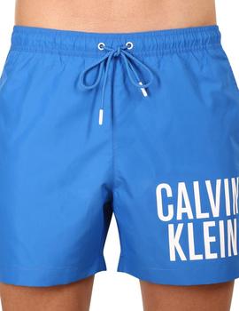 Bañador azul de largo medio con cordón -Calvin Klein