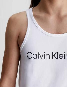 Camiseta blanca de tirantes Calvin Klein