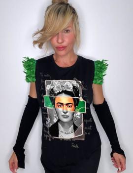 Camiseta de mujer LASAL Frida Negra