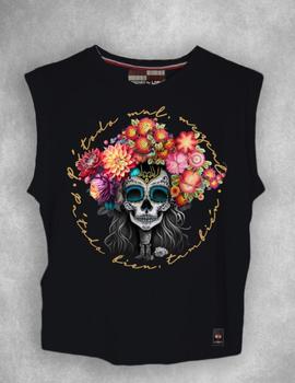 Camiseta de mujer LASAL Catrina negra