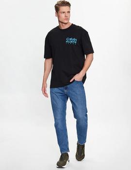 Camiseta negra con Logo en espalda Calvin Klein