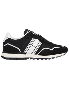 Zapatilla Tommy Jeans Runner mix negra