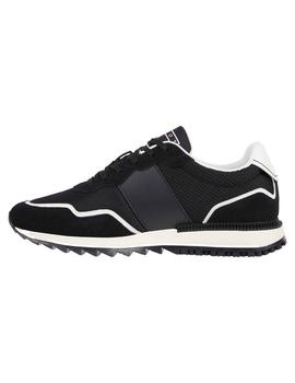 Zapatilla Tommy Jeans Runner mix negra