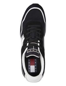 Zapatilla Tommy Jeans Runner mix negra