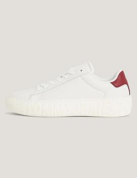 Zapatillas Tommy Jeans Cupsole Blanco/granate