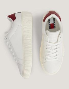 Zapatillas Tommy Jeans Cupsole Blanco/granate