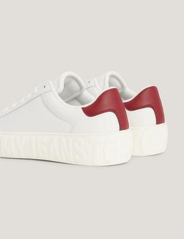 Zapatillas Tommy Jeans Cupsole Blanco/granate