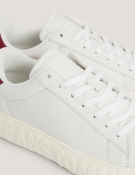 Zapatillas Tommy Jeans Cupsole Blanco/granate