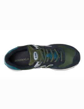 Zapatilla New Balance U574KBG negro/verde