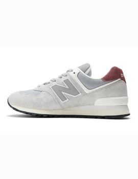 Zapatilla New Balance U574KBR gris/granate