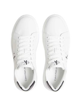 Zapatilla de piel blanca Calvin Klein CHUNKY CUPSOLE