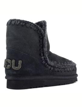 Bota Mou Eskimo 18 glitter logo color NEGRO