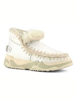 Botin Mou Eskimo trainer logo con pedreria color BLANCO