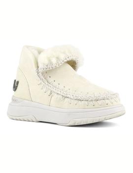 Botin Mou Eskimo jogger glitter logo color VAINILLA