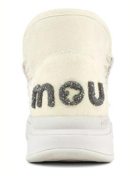 Botin Mou Eskimo jogger glitter logo color VAINILLA