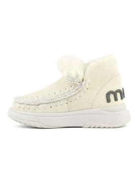 Botin Mou Eskimo jogger glitter logo color VAINILLA