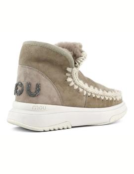 Botin Mou Eskimo jogger glitter logo color GRIS ELEFANTE