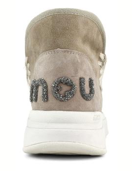 Botin Mou Eskimo jogger glitter logo color GRIS ELEFANTE