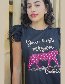 Camiseta con print 'version' de CHOKOLAT