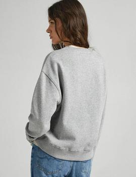 Sudadera gris con logo bordado PEPE JEANS