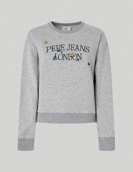 Sudadera gris con logo bordado PEPE JEANS