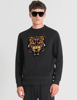 Sudadera negra con estampado de tigre regular fit A.MORATO