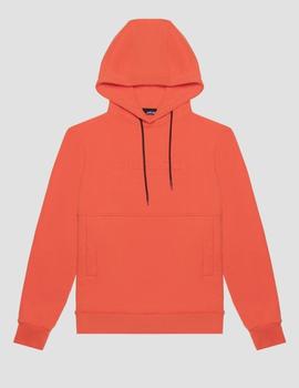 Sudadera naranja con capucha y logo en relieve A.MORATO